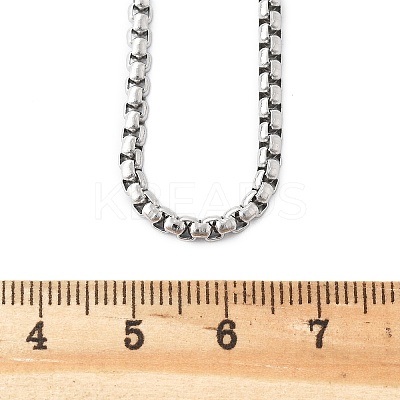Tarnish Resistant 304 Stainless Steel Venetian Chain Box Chain Necklace Making LS-STAS-A028-N031P-A-1