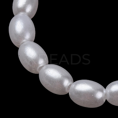 Oval Plastic Imitation Pearl Beaded Necklaces NJEW-U013-09G-1