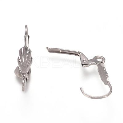 Tarnish Resistant 304 Stainless Steel Leverback Earring Findings X-STAS-E007-5-1