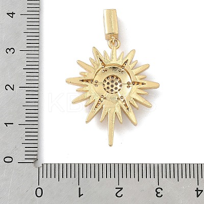 Brass Micro Pave Cubic Zirconia Pendants KK-F909-01G-01-1