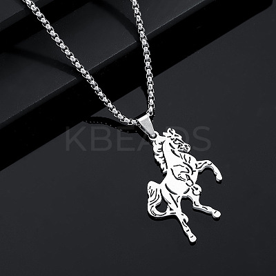 Hip-hop Style Animal Theme 304 Stainless Steel Pendant Necklaces FS-WG80E3F-07-1