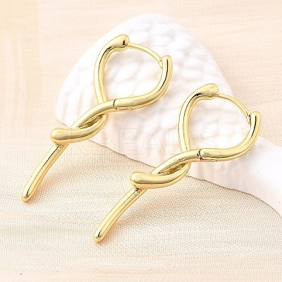 Brass Stick Hoop Earrings EJEW-Z121-12G-1
