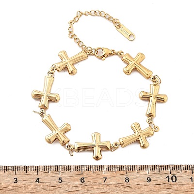 304 Stainless Steel Link Chain Bracelets for Women BJEW-U021-08G-03-1