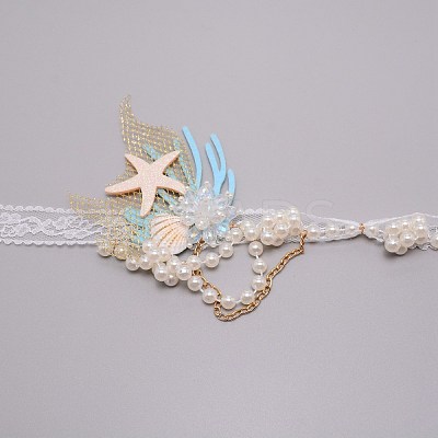 Lace Headbands for Girls OHAR-WH0021-01-1