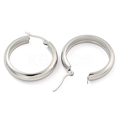 Tarnish Resistant 202 Stainless Steel Hoop Earrings EJEW-H003-38P-04-1