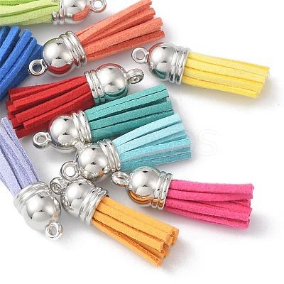 10Pcs 10 Styles Faux Suede Tassel Pendant Decorations FIND-YW0001-97-1
