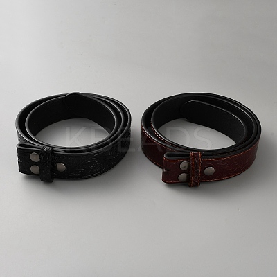 2Pcs 2 Colors Cowboy Theme Cowhide Floral Embossed Corset Belts AJEW-WH20097-074A-1