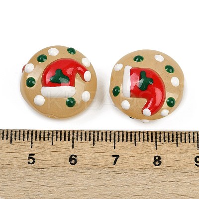 Christmas Handmade Lampwork Enamel Beads LAMP-C020-03-1