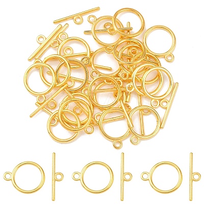 20Pcs Tibetan Style Toggle Clasps TIBE-YW0002-01G-1