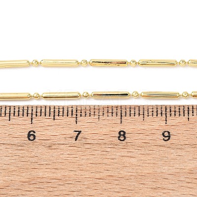 Brass Column Link Chain Necklaces NJEW-H086-04G-1