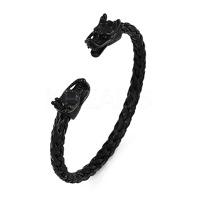 Ion Plating(IP) 304 Stainless Steel Cuff Bangles for Women STAS-M023-15B-1