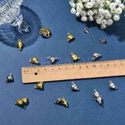10 Bags Alloy Magnetic Clasps with Loops FIND-FS0004-88P-1