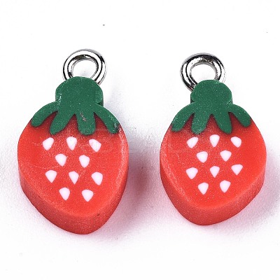 Handmade Polymer Clay Charms X-CLAY-T016-49-1