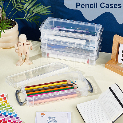 Rectangle Plastic Pencil Case AJEW-WH0596-276B-1