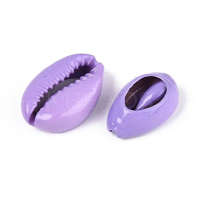 Baking Paint Cowrie Shell Beads SSHEL-M023-01A-1