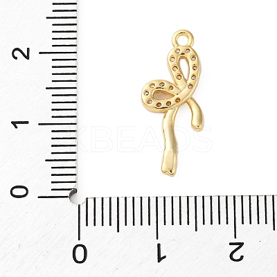 Brass Micro Pave Clear Cubic Zirconia Pendants LS-KK-V016-17G-1