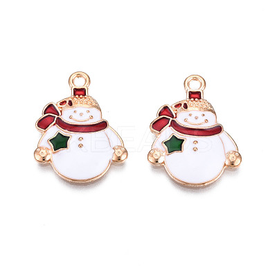 Christmas Alloy Enamel Pendants ENAM-Q442-45-1