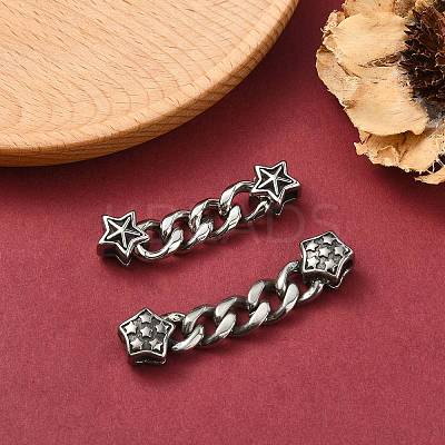 2Pcs 2 Styles 304 Stainless Steel Connectors STAS-CJ0002-51-1