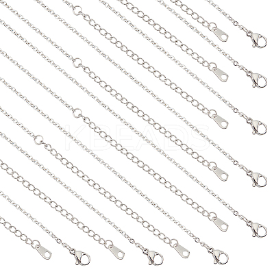20Pcs 304 Stainless Steel Cable Chains Necklaces Ser for Men Women NJEW-NB0001-08-1