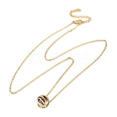 Brass Pave Cubic Zirconia Birth Stone Constellation Pendant Cable Chain Necklaces NJEW-D334-01G-02-1