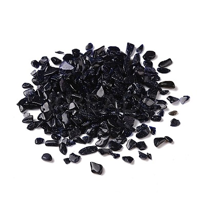 Synthetic Blue Goldstone Chip Beads LS-X-G-I350-02-1