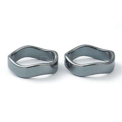 Non-magnetic Synthetic Hematite Finger Rings RJEW-J072-03F-1