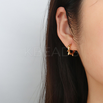 Stainless Steel Hoop Earrings for Men PW-WGCB245-01-1