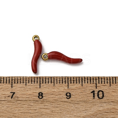 304 Stainless Steel Enamel Pendants STAS-P406-19A-G-1
