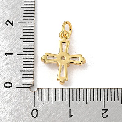 Rack Plating Brass Micro Pave Cubic Zirconia Pendants KK-A200-16G-1