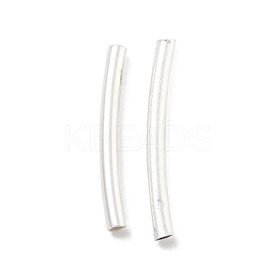 Brass Curved Tube Beads KK-B120-04F-S-1