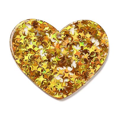 Acrylic with Paillettes Pendants LS-MACR-M028-02B-1