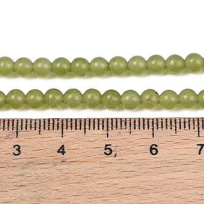 Natural Dyed White Jade Beads Strands GG-CBAEB22-B01-4mm-05-1