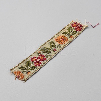 11 Yards Ethnic Style Polyester Embroidery Flower Ribbons DIY-WH0580-87A-1