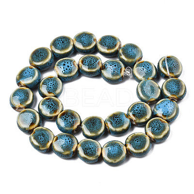 Handmade Porcelain Ceramic Beads Strands PORC-Q265-008E-1