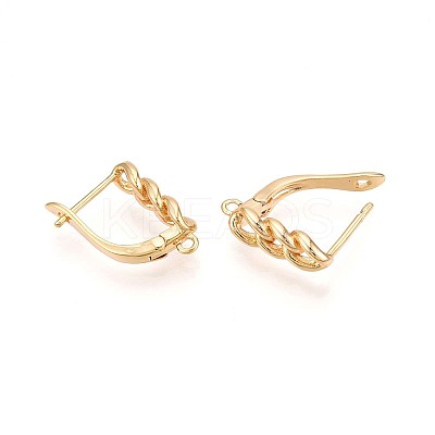 Brass Hoop Earring Finding KK-N261-41G-1