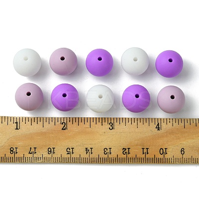 30Pcs 3 Colors Silicone Beads Round Rubber Bead 15MM Loose Spacer Beads for DIY Supplies Jewelry Keychain Making SIL-FS0001-01A-1