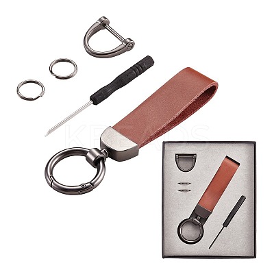 Genuine Leather Car Key Keychain JX273A-1