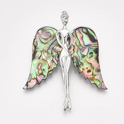 Abalone Shell/Paua Shell Brooches/Pendants SHEL-S275-48A-1