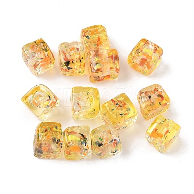 Baking Paint Handmade Gold Sand Lampwork Beads LAMP-P072-01A-05-1