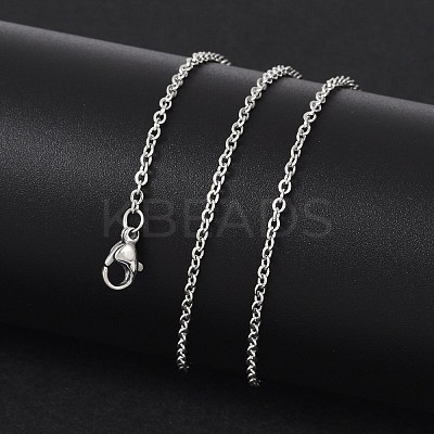 Tarnish Resistant 304 Stainless Steel Cable Chain Necklace Making STAS-P045-05P-1