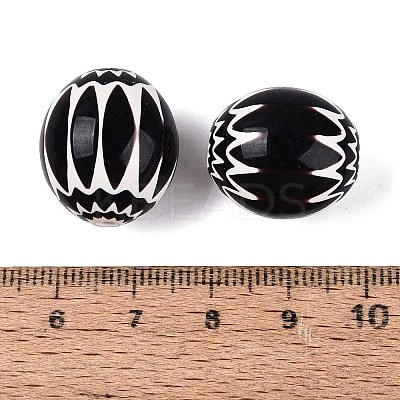 Handmade Millefiori Glass Barrel Beads LA-N002-17A-1