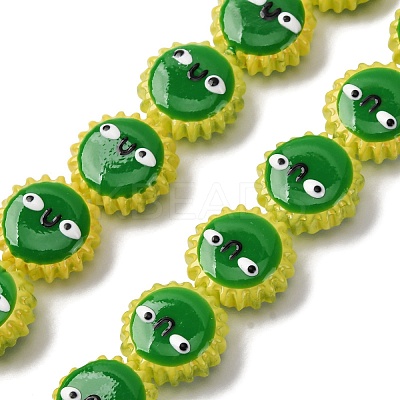 Fuuny Baking Paint Glass Enamel Beads LAMP-Q045-01J-1