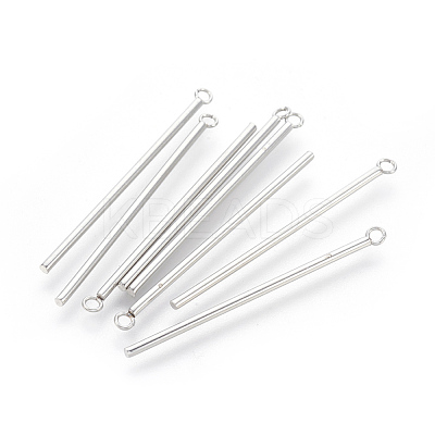 Tarnish Resistant 202 Stainless Steel Pendants STAS-F186-03P-1.5x40mm-1