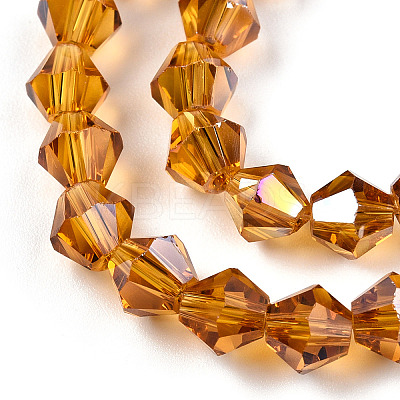 Transparent Electroplate Glass Beads Strands EGLA-TACDZ0005-6mm-03A-1