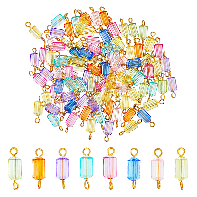 300Pcs Transparent Acrylic Connector Charms FIND-DC0001-73-1