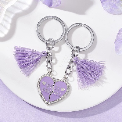 2Pcs Alloy Split Pendant Keychains KEYC-JKC01444-01-1
