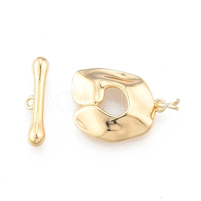 Brass Toggle Clasps KK-N216-531LG-1