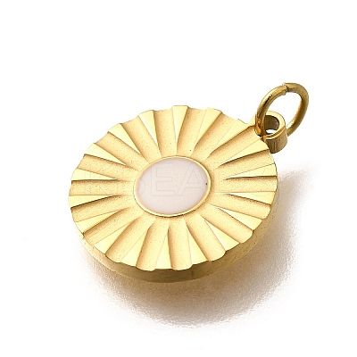 304 Stainless Steel Enamel Charms STAS-R153-09G-01-1