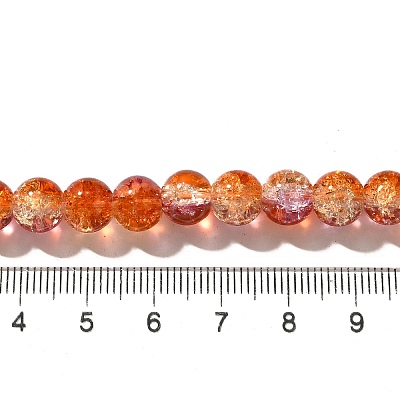 Crackle Glass Beads Strands X1-CCG-C002-8mm-05-1
