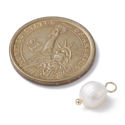 Natural Pearl Potato Charms PALLOY-JF02199-03-1